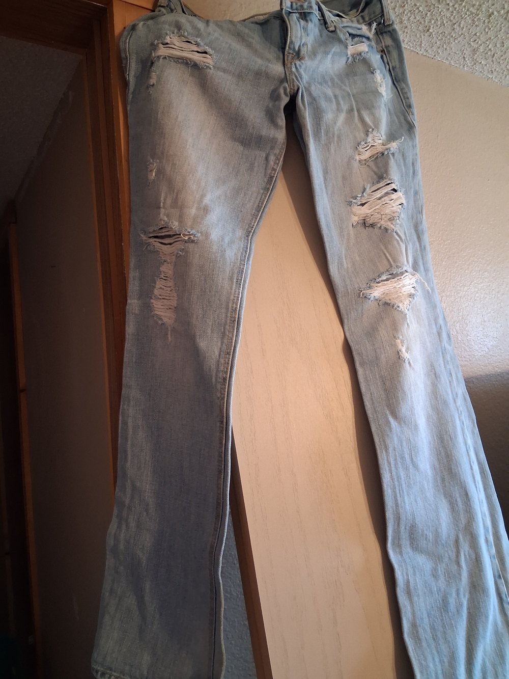Hollister Light Blue Distressed Bootcut Jeans